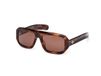 Adidas Originals OR0131 Dark Havana Lunettes de soleil aviateur Unisexe Plastique Marron Gris 58mm