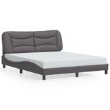 VidaXL Cadre de lit "Hvar" similicuir gris 180x200 cm