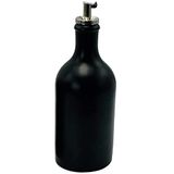 Oliefles 500 ml aardewerk zwart met schenktuit Made in Germany