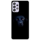 Samsung Bedrukt siliconen hoesje compatibel met Galaxy A72 4G Chien noir