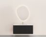 Wiesbaden Sulora Onderkast Geribbeld 120 x 48 cm - Mat Zwart