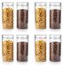 Arendo Set of 8 preserving jars, 1400 ml, round, airtight, borosilicate glass, transparent
