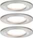Paulmann LED-inbouwlamp Nova Plus Coin Basisset star IP44 rond 78 mm Coin 3x6W 3x470lm 230V dimbaar 2700K Staal geborsteld
