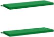 vidaXL Coussin de banc SOEST 2 pièces 100% Polyester Vert 120 x 40 x 5 cm