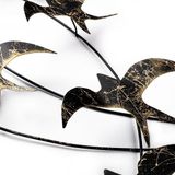 Handgeschilderd, decoratief metalen wandaccessoire, 45 x 104 x 8 cm, 100% metaal (1,5 mm), uniek design met wandophangfunctie, perfect voor woondecoratie