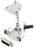 Amphenol L17D45ZF09-RG+L717SDE09P D-sub male connectorset 45 ° Aantal polen: 9 Soldeerkelk 1 stuk(s)