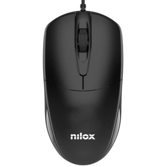 Nilox MOUSB1012 Muis Kantoor USB Type-A Optisch 1200 DPI Zwart
