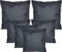 Anna's Collection Bank/tuin kussens set - binnen/buiten - 6x stuks - zwart
