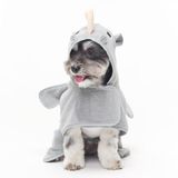 BarkBox Hondenbadjas-handdoek, licht, super schattig, sneldrogend, neushoorn (maat S)