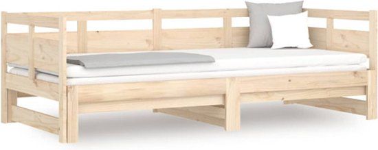 vidaXL Slaapbank Grenenhout 2x(80x200) cm