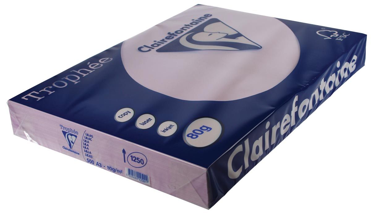Clairefontaine Trophée Pastel A3 lila 80 g 500 vel - 3329680125009