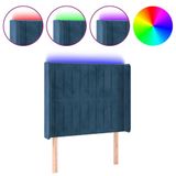 VidaXL Hoofdeind & Voeteind Donkerblauw