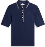 Tommy Hilfiger Dames Polo Lyocell Tipping Slim Polo Dark Night Navy Maat M