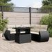 Maison Exclusive - Ensemble de meubles de jardin 6 pièces avec canapé et coussins, noir, en polyrotin