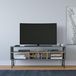Support mural TV standard anthracite/chêne 120 x 25 x 46,6 cm