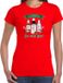Bellatio Decorations fout kersttrui t-shirt dames - IJskoud bier - rood - Christmas beer L