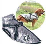 Manteau d'hiver 2-en-1 pour Chien - Chaud et matelassé - Argent