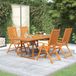 Maison Exclusive Ensemble de jardin pour extérieur, 5 pièces, acacia massif, 150-200 cm