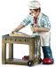Gilde handwerk Gilde clowns - Grill professional - 11x15x8 cm - polyresin handgeschilderd - Bruin, Blauw, Wit, Zwart