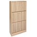 HOME DECO FACTORY Schoenenkast met 3 deuren, klaus-ingang, woonkamer, bruin, 60 x 113 x 24 cm