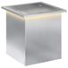 VidaXL Plantenbak met led zilver 40 x 40 x 40 cm gegalvaniseerd staal