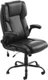 VEVOR Executive Office Chair Bureaustoel Opvouwbare Armleuningen Zwart