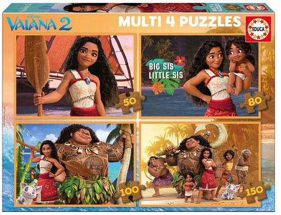Educa Vaiana 2 Puzzel 50-80-100-150 Stukken Veelkleurig Kinderen