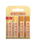 Burt's Bees 100% natuurlijke, hydraterende lippenbalsem, verpakking van 4, originele bijenwas met vitamine E en pepermuntolie - 4 tubes, 17 g