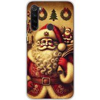 Xiaomi Redmi Note 8T Pere Noel Vintage Bedrukt Siliconen Hoesje