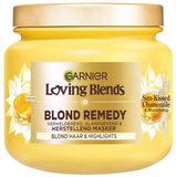 Garnier Loving Blends - Verhelderend, Glansgevend & Herstellend Haarmasker - Sun-Kissed Chamomile & Bloemenhoning - Blond Haar & Highlights - Kamille - 340 ml