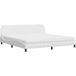 Prolenta Maison Exclusive - Lit avec matelas « Dover » blanc 200 x 200 cm, simili cuir