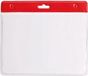 Merkloos Multipack van 10x stuks Badgehouders - rood - 11,5 x 9,5 cm - voor aan een lanyard of keycord