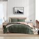 Nautica Omkeerbaar Microsuède beddengoed met bijpassende sham(s), casual woondecoratie, polyester, Beckett Green, King