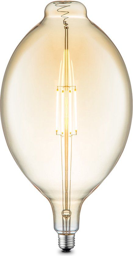 Home Sweet Home Edison Vintage E27 LED filament lichtbron Carbon - Amber - G180 Ovaal - Retro LED lamp - Dimbaar - 4W 400lm 2700K