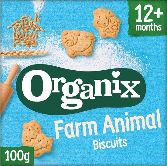 Organix - Peuter Koekjes - Boerderijdieren - 12+M - 100gr - Biologisch
