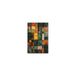 A.S. Création Canvas Block Art Schaken - Wandafbeelding in groen, geel - 40 x 60 cm - DD133342
