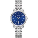 Bulova 96M166 Dames Polshorloge Analoog Quartz Blauw Staal