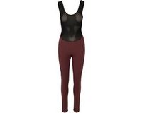 agu Essential - Bibtight - Warme fietsbroek met zeem - Winter - Winddicht - Reflecterend - Dames - Bruin