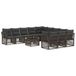 vidaXL Banc de jardin 12 pièces gris poly rotin