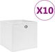 vidaXL Opbergboxen 10 st 28x28x28 cm nonwoven stof wit