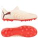 PUMA Future 9 Match Laceless MG The Arrival - Amande sucrée/Blanc/Ultra Red/Noir Enfant - Multi Ground (MG), pointure 35