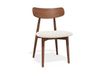 Lot de 2 chaises en tissu bouclette crème