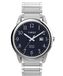 Timex Easy Reader® TW2W52200 Horloge van 40 mm, blauwe wijzerplaat, zilverkleurige kast, zilverkleurige roestvrijstalen expansieband