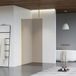 FortiFura Galeria inloopdouche - 60x200cm - rookglas - geborsteld messing (goud)
