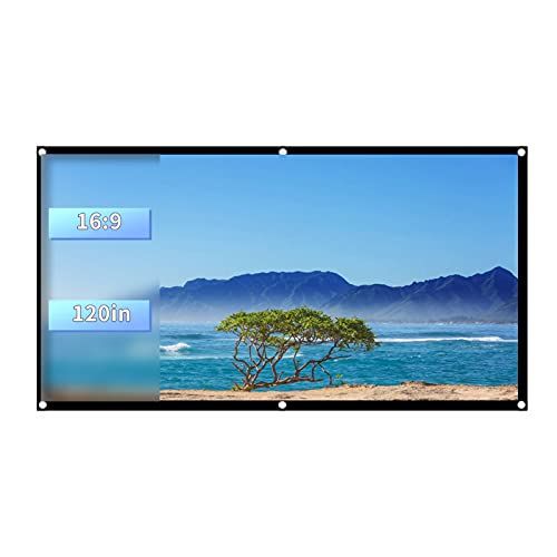 ASHATA Rolgordijndoek - Beamerscherm - Projectiescherm 120 inch - Draagbaar - 16:9 - Thuisbioscoop