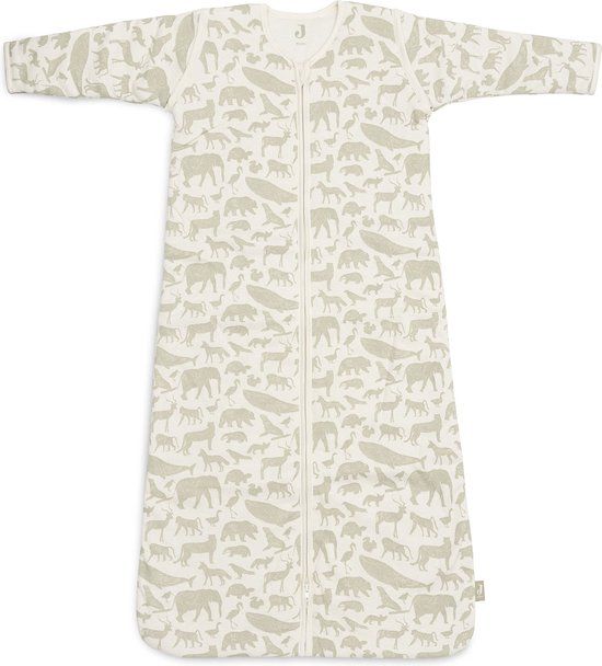 Jollein Baby Winter Sleep Bag with Detachable Sleeves 70cm Animals - Olive Green