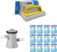 WAYS - Pompe de filtration 1250 L/h & 12 Filtres Type H & Brosse de nettoyage