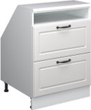 Vicco Rion Kast voor schuine wand – 60 x 81.6 cm met 2 laden, kastromp 60 cm diepte Wit Landhuis