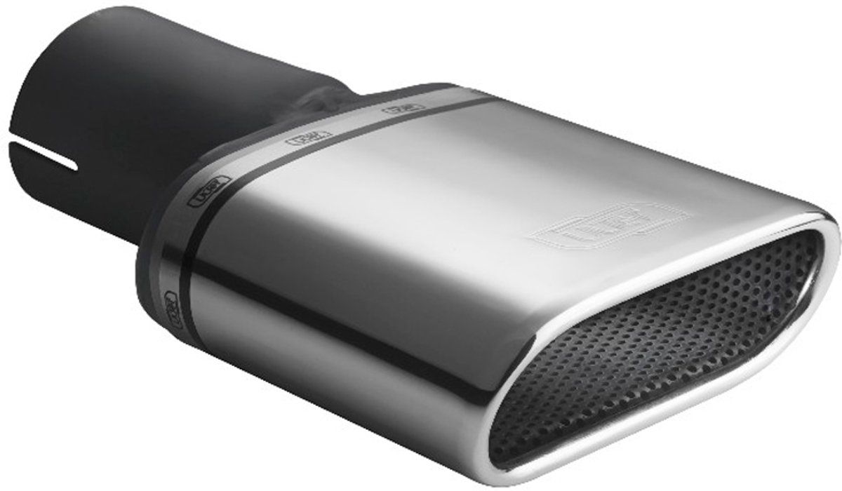 Ulter Sport Uitlaatsierstuk - Ovaal 167x60mm - Lengte 120mm - Montage - >50mm - RVS - 5907467250205