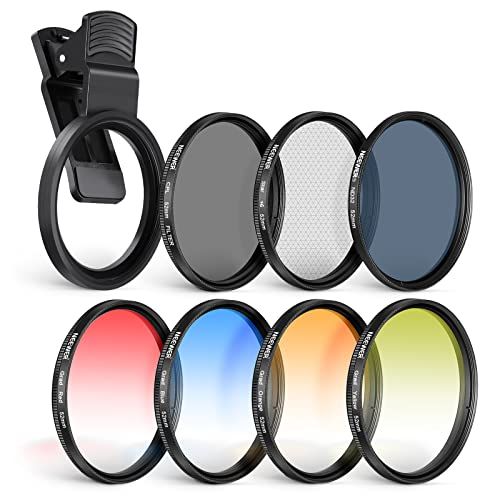 NEEWER 52 mm ND+CPL + effectfilterset met lensklem voor mobiele telefoon